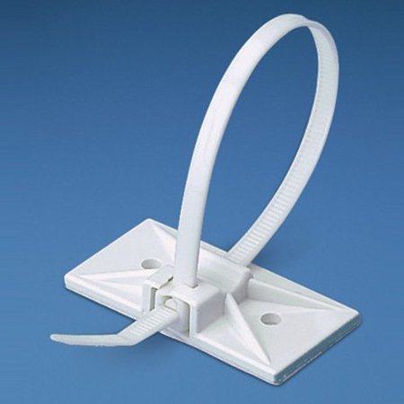 PANDUIT 2" L, 1" W, Ivory Plastic Cable Tie Mount, Package quantity: 500 SMS-A-D15